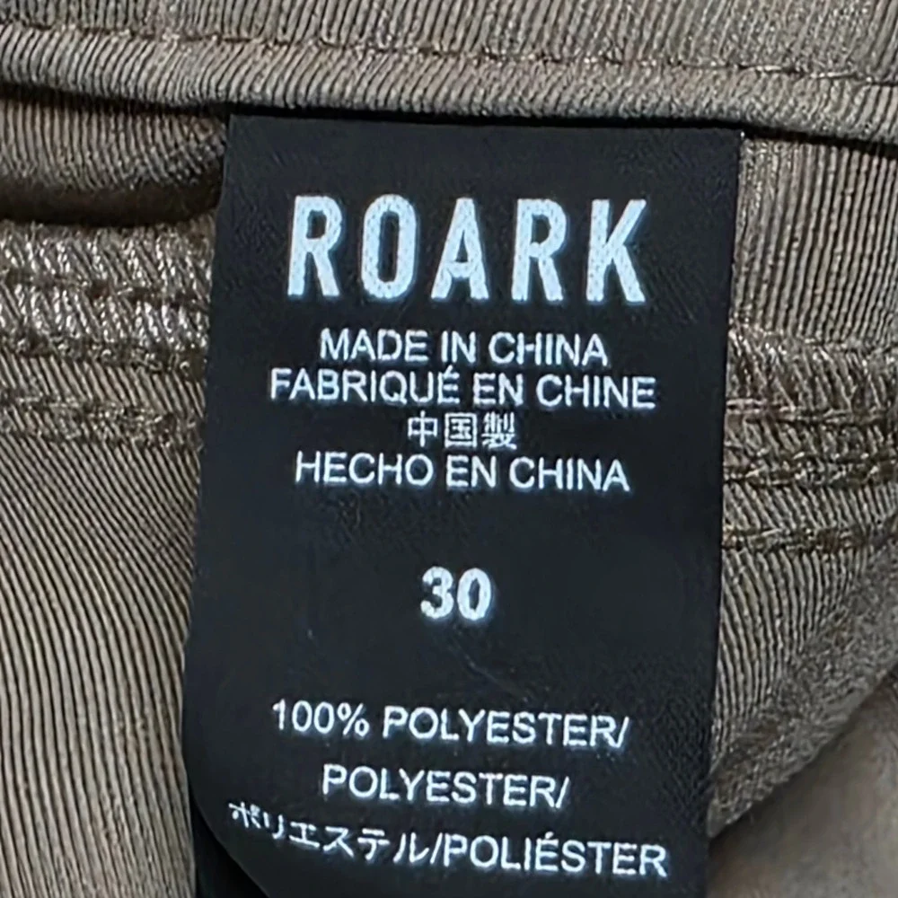 Roark Men Brown Adventure Chinos/Shorts Size 30 Quick Dry Lightweight Outdoor
